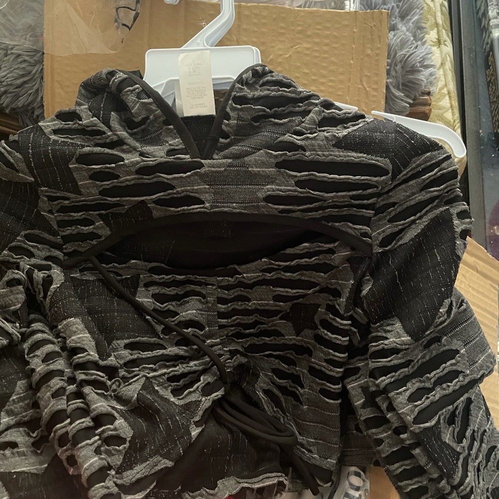 Hoodie and short sets black and grey